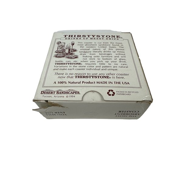 Thirstystone Brand Mountain Landscape 4 Coasters Absorbent Natural Sandstone USA - Picture 6 of 7